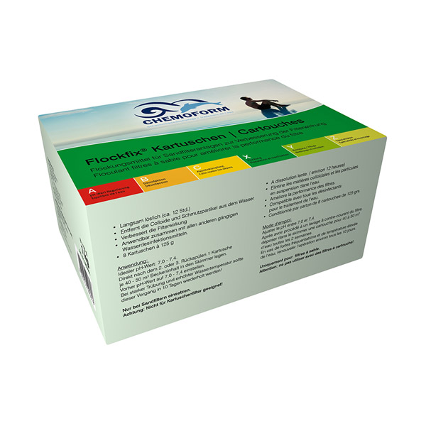 Water Clarifying Cartridges Chemoform Flockfix 8x125 g