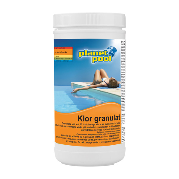 Cloro granulare Planet Pool 1 kg (a rapida dissoluzione)