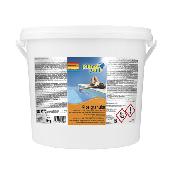 Cloro granulare Planet Pool 5 kg (a rapida dissoluzione)