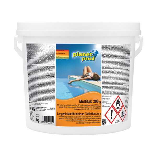 Multifunkcijske tablete (200 g) Planet Pool Multitab 3 kg
